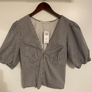 Abercrombie & Fitch gingham crop top